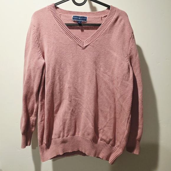 Karen Scott Sweaters - Karen Scott Soft Pink Knit Sweater